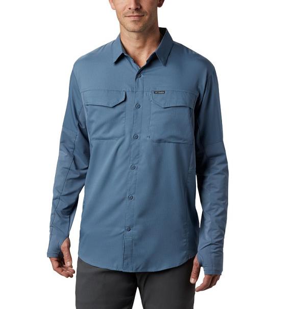 Columbia Mens Shirts UK - Silver Ridge Clothing Blue UK-418701